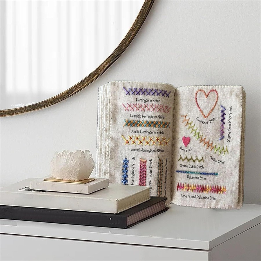 The Ultimate Embroidery Learning Book,Embroidery Stitch Book with Multiple Sewin