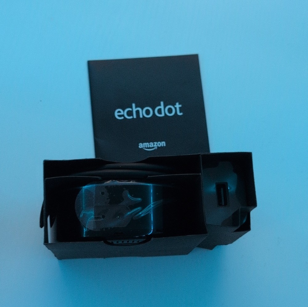 Amazon Echo Dot Black Smart Speaker Alexa Bluetooth Plastic