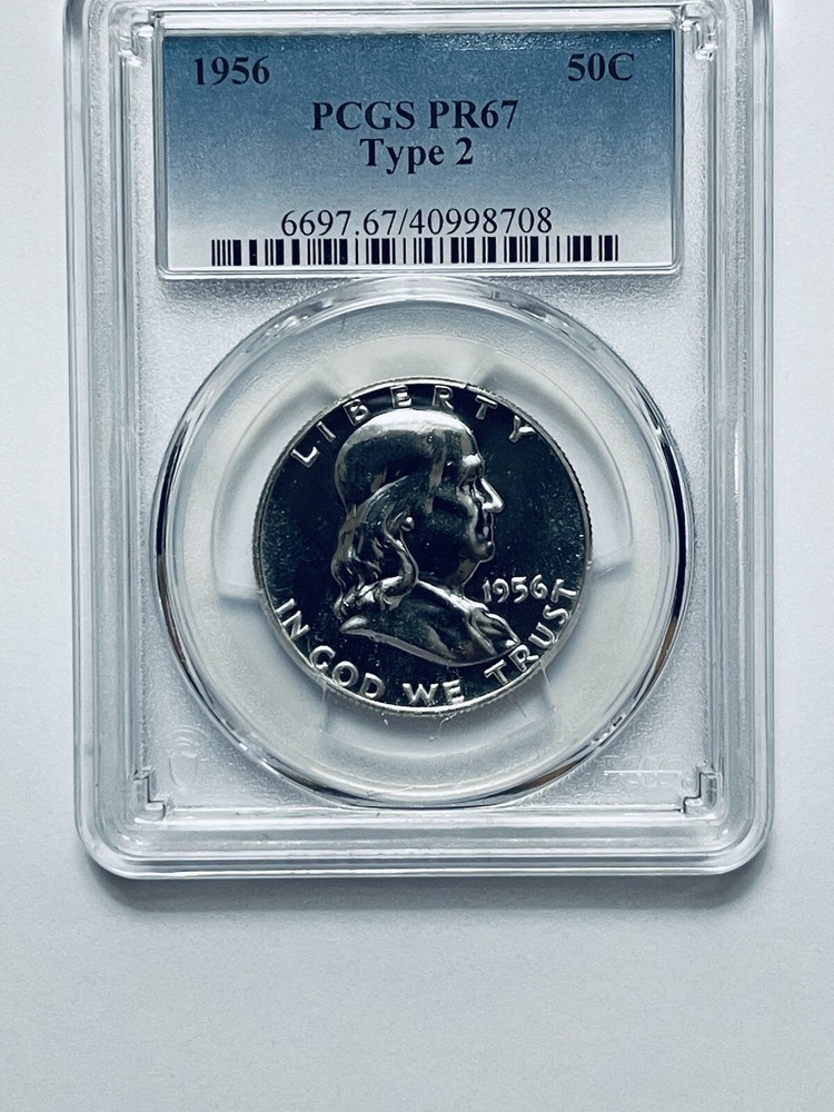 1956 Franklin Silver Half Dollar Type 2 PCGS PR67