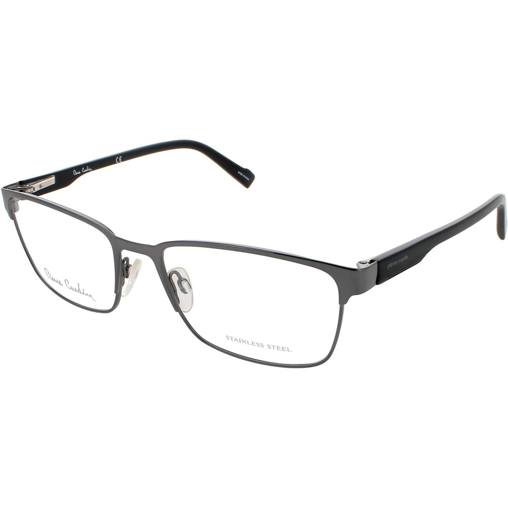 Pierre Cardin Men's Eyeglasses Dark Ruthenium Rectangular Frame PC 6854 0KJ1