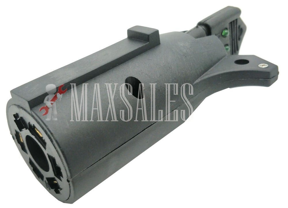 7 Way Trailer Light Adapter Connector Round to 4 Pin + 4 way Side Plug Tester