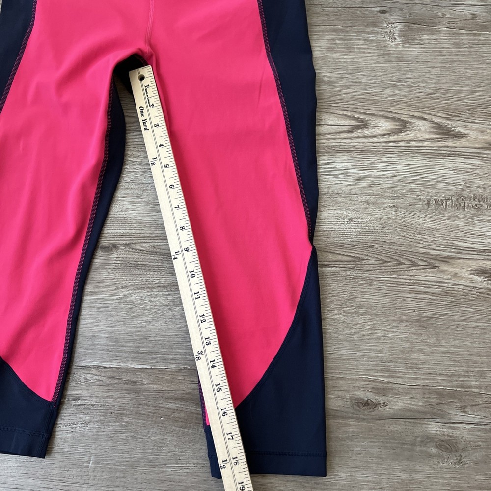Athleta Crop Leggings Womens Medium Navy Patterns