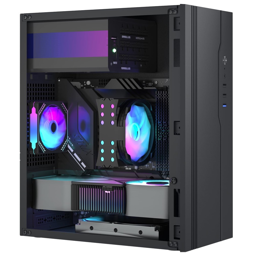 Micro ATX Case PC Case, MATX Mini ITX Desktop Computer Black
