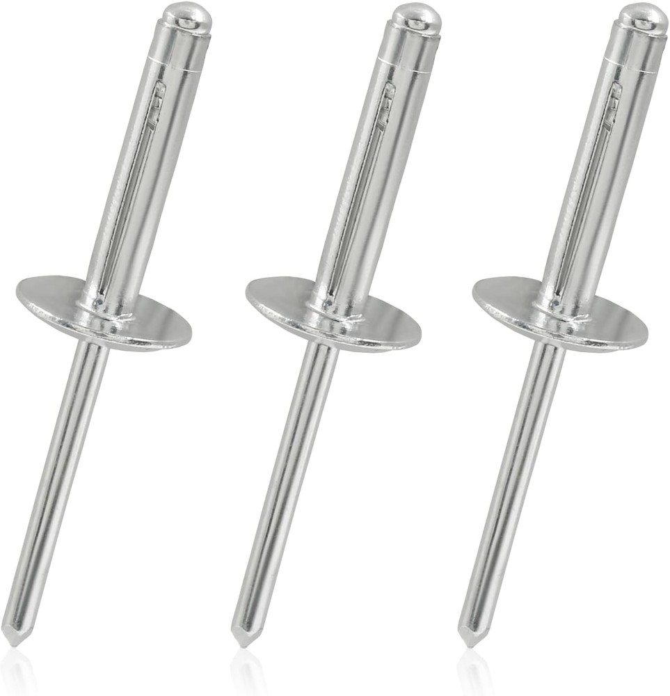 50Pcs Aluminum Tri-Fold Exploding Pop Rivets 3/16 Large Flange,3/16''X 1'' Large
