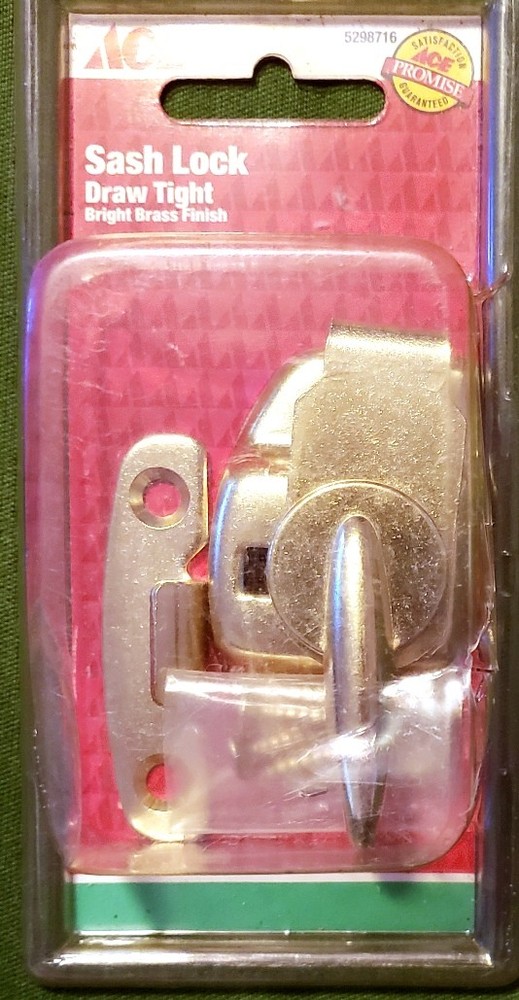 New Ace Hardware Window Sash Lock Brass Finish