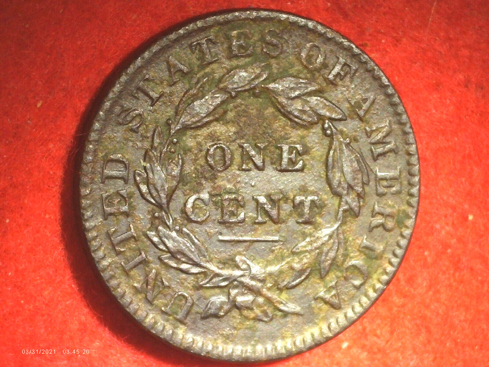 1832 Coronet Head Large Cent Medium Letters