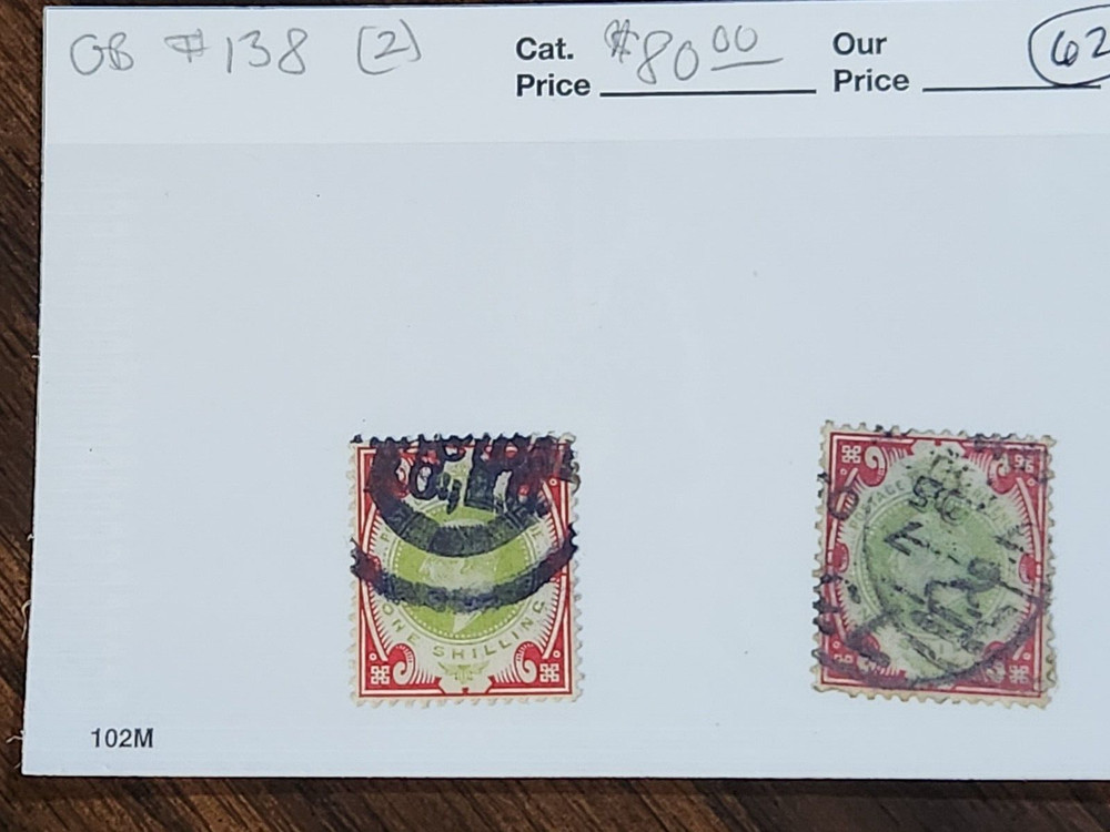 Great Britain #138 (2) - CV $80 - Lot #6299