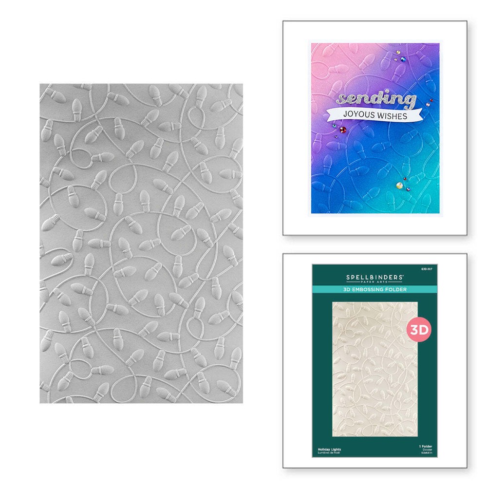 Spellbinders 3D Embossing Folder - Holiday Lights, E3D-107