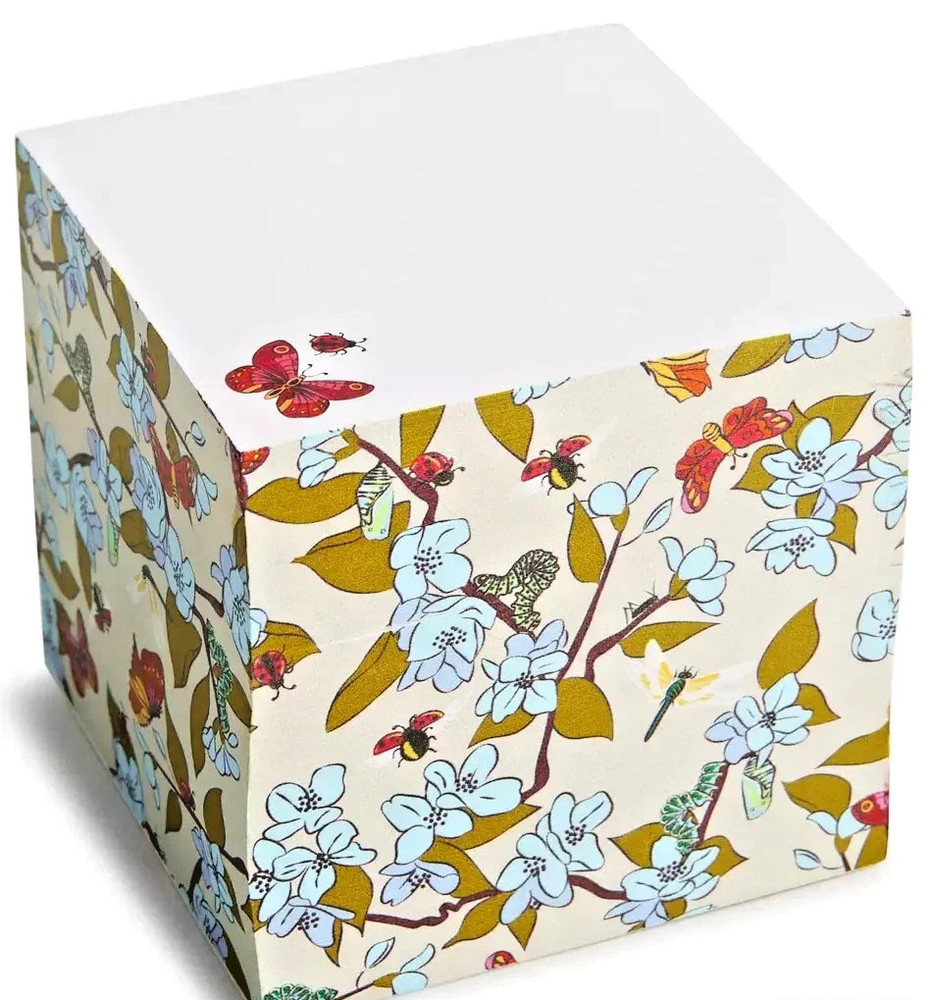 Vera Bradley Printed Note Cube Abuzz 550 Sheets Butterfly & Lady Bug NWT