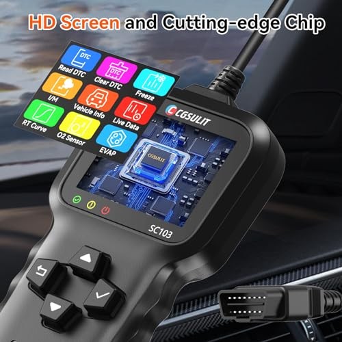 OBD2 Scanner, SC103 Car Code Reader, Diagnose Engine Light Smog Check