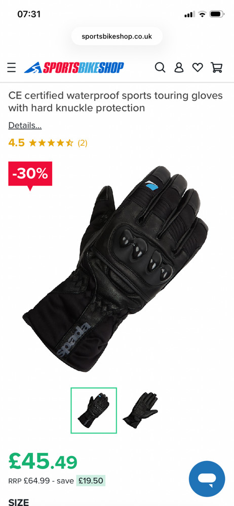 spada mens motocycle gloves