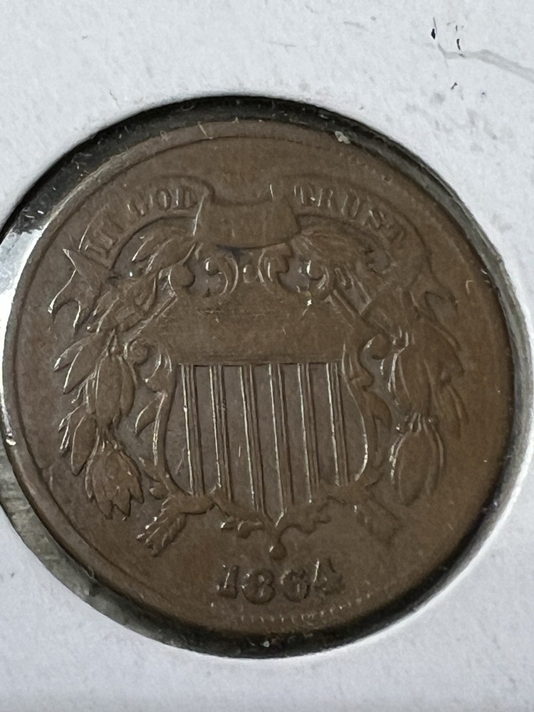 1864 Large Motto Two Cent Piece