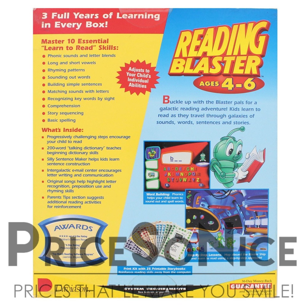 Reading Blaster(Age 4-6) CD-Rom Software (Mac/PC)