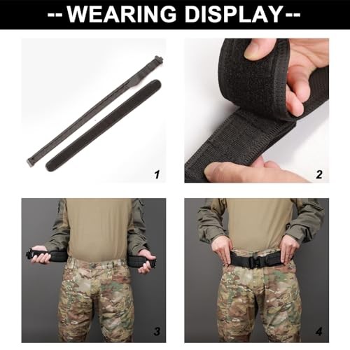 Tactical Anti-slip Pad Inner Belt with Loop System - Compatible Medium Black