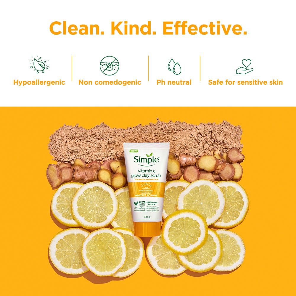 Simple Vitamin C Clay Scrub 150g