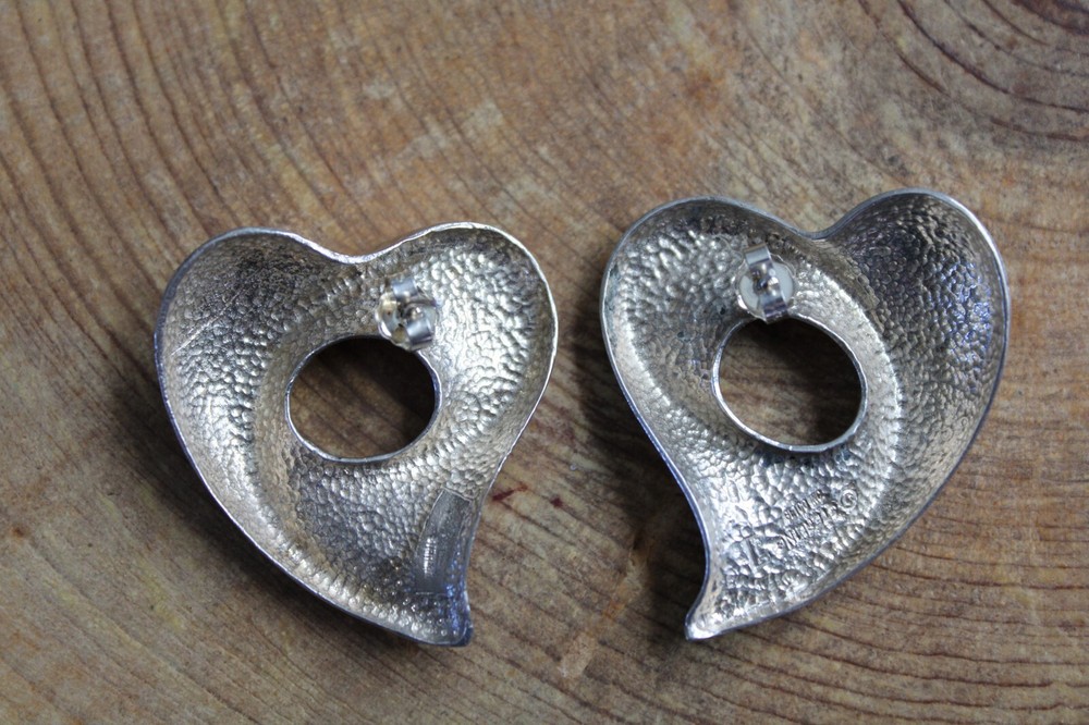 Sterling Silver Open HEART Earrings by Getco Inc.