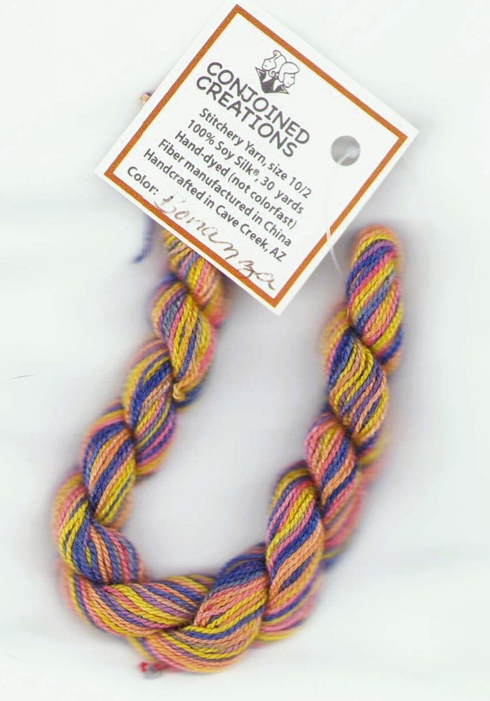 Silk Hand-Dyed Thread 30 Yd Conjoined Creations Bonanza Multi Cross Stitch