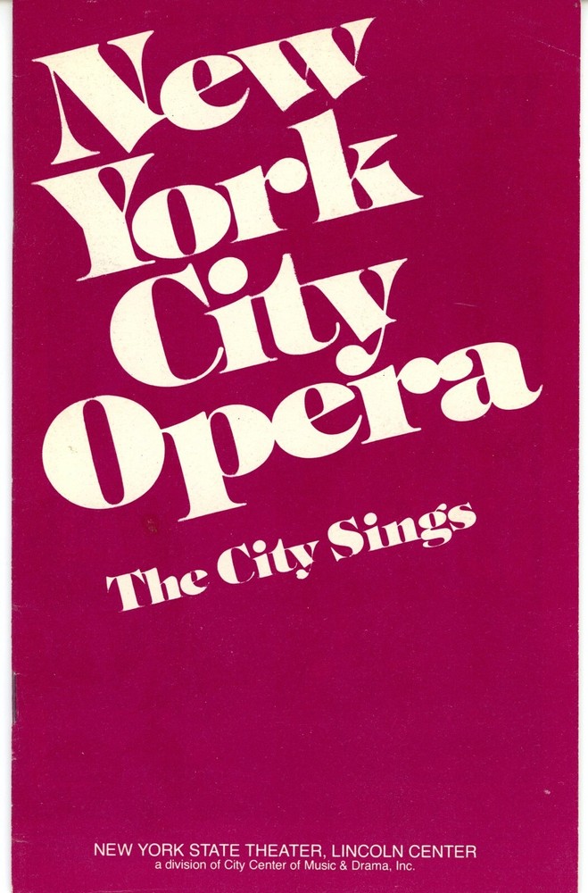 New York City Opera Autographed Program - The Turk in Italy