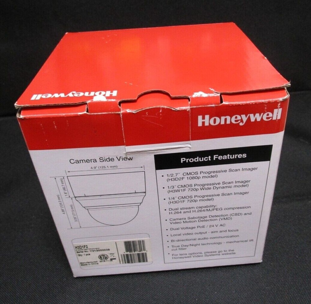 Honeywell H3D1F2 equIP Series High Resolution Camera