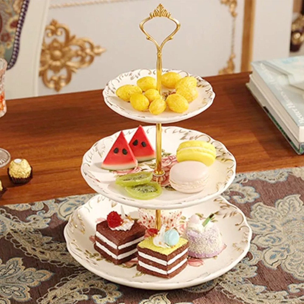 Cake Stand Hardware Cupcake Dessert Appetizer Plate Fitting CROWN Gold Silver