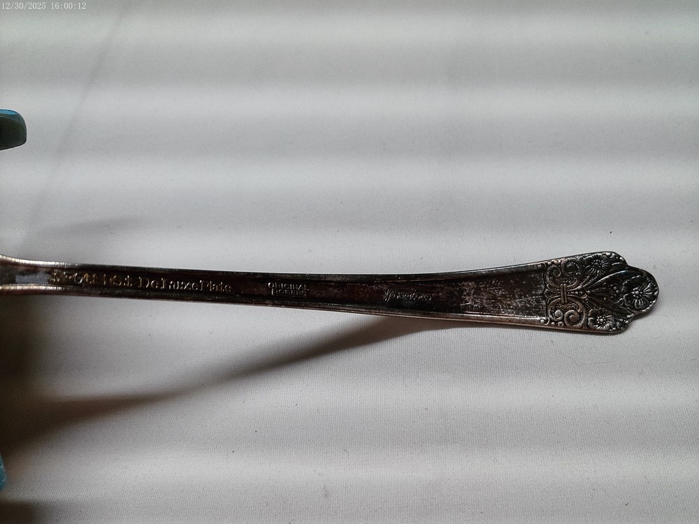 Rogers Deluxe Silverplate Precious Pattern 6" Gravy Ladle