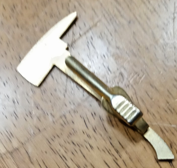 1950s Firemen TIE BAR Axe, 2 1/2", "North Coventry Fire Dept."