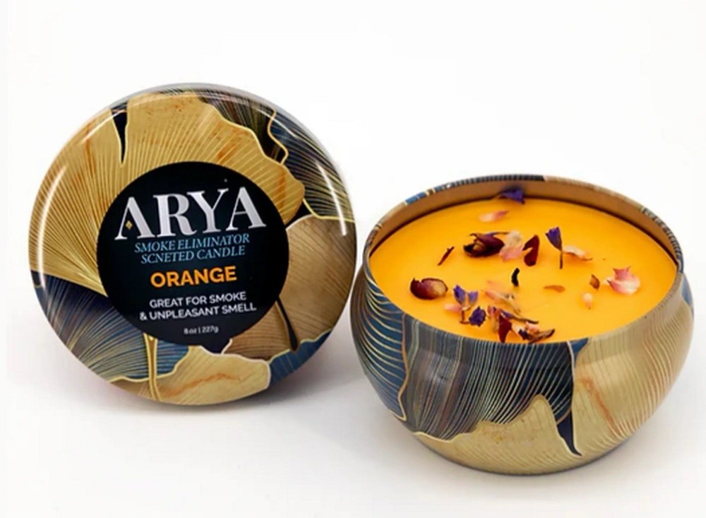 ARYA ODOR ELIMINATOR SCENTED CANDLE- 8OZ- 1CT- Assorted Scent