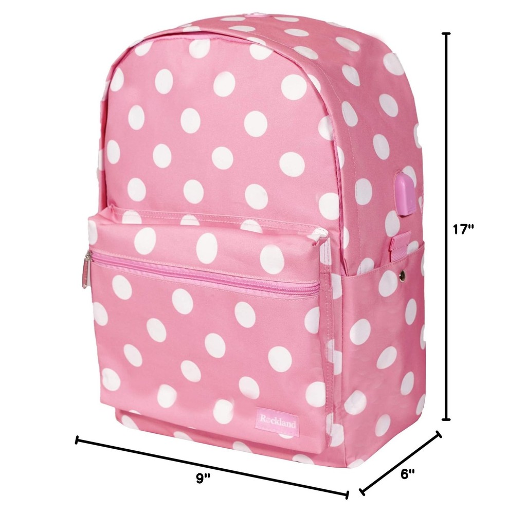 Classic Laptop Backpack Large Pinkdot