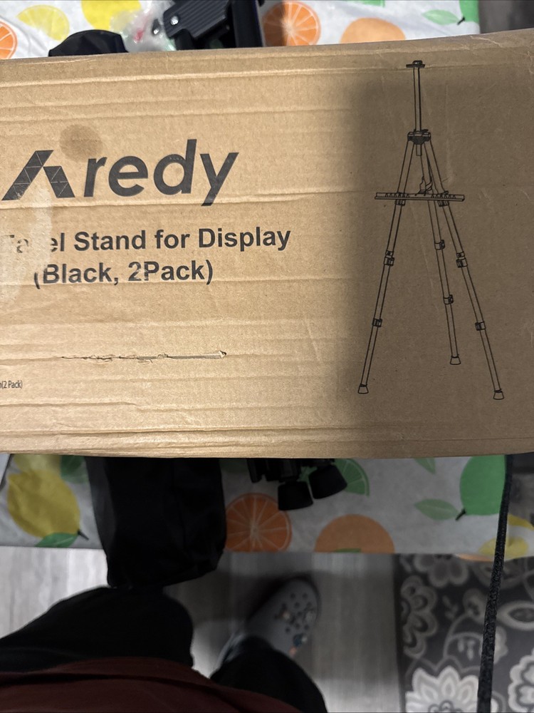 Aredy 66" Easel Stand for Display ~ BLACK ~ 2 Pack NEW