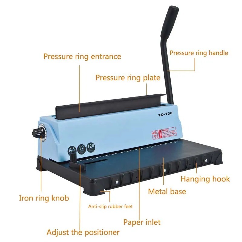 34 Holes Punching Machine Double Coil Binding Machine Punching Machine