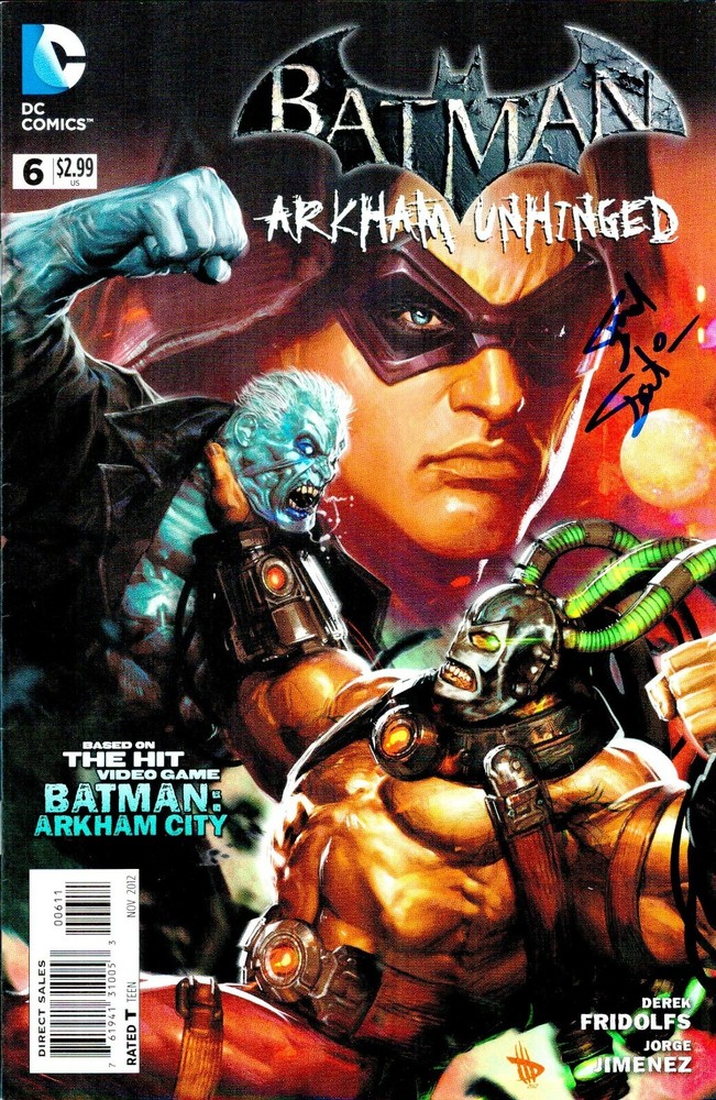 Fred Tatasciore Signed Batman Arkham Unhinged Comic Authentic Autograph JSA COA