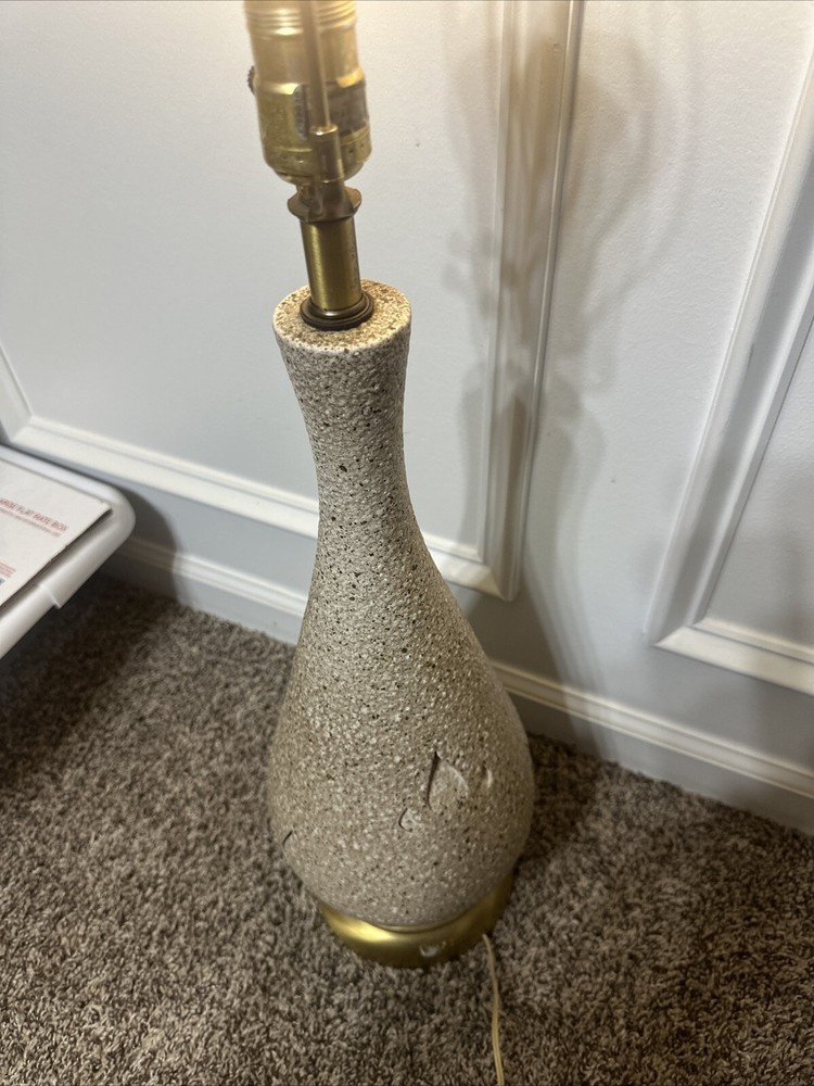 Mid Century Flame  Atomic Table Lamp Usa Modern Rare