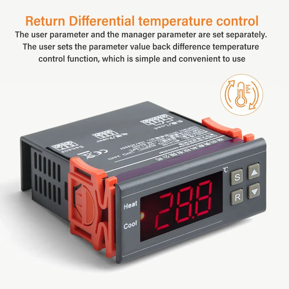 Digital -40 To 120 Degrees Alarm Function Electronic Thermostat Controller