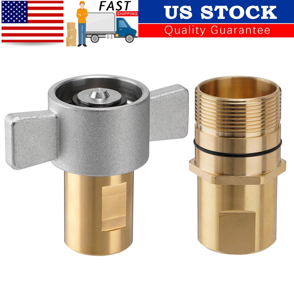 NEW 1" NPT Wet-Line Wing Nut Hydraulic Quick Disconnect Coupler / Coupling Set