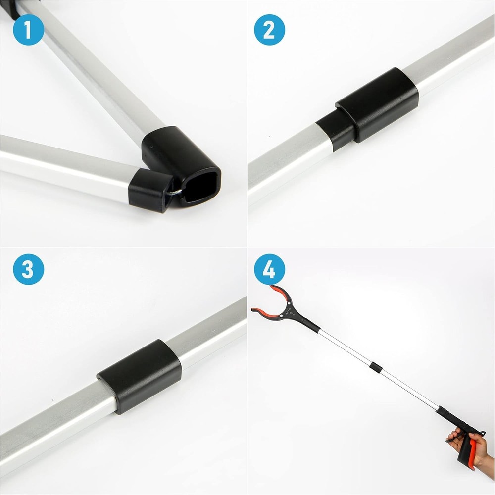 Foldable 32-Inch Grabber Tool with Rotating Head - Effortless Item Retrieval