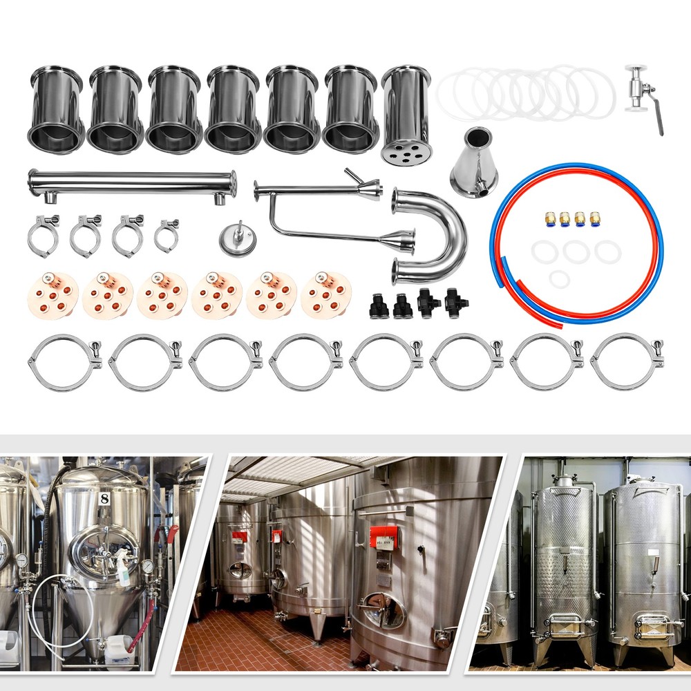 4" inch Reflux Column Moonshine Still w/ Dephlegmator, Condenser, Bubble Plate