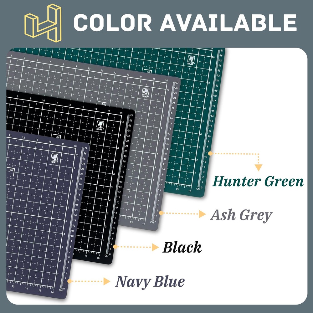 Flip Cutting Mat_Note A3 (inch version), 12"X18", Foldable, Front: Inch grid,...