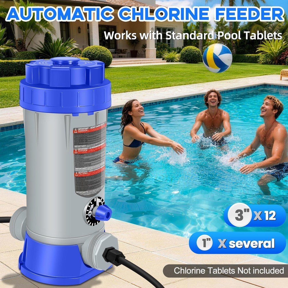 Off-Line Automatic Pool Chlorinator with Adjustable Output, Automatic Chlorin...