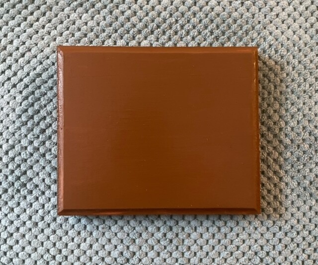 Rectangle    4 X 6 Chestnut Stained Pine Plaque  with Wall hanger