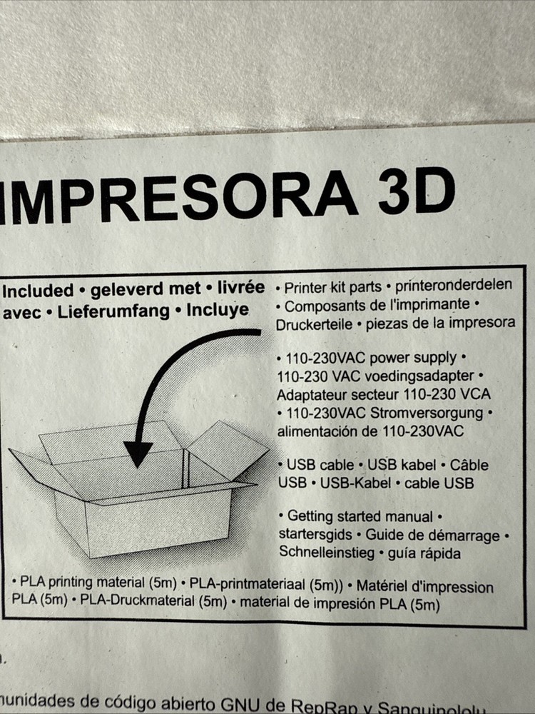 Velleman K8200 3D Printer Kit Complete