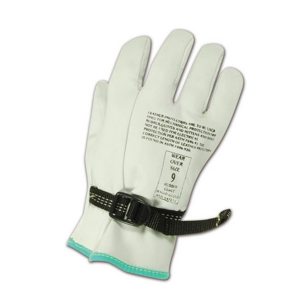 PowerMaster 12501PS Leather Linesmen Protector Gloves, 1 Pair, 9.5” Length, S...