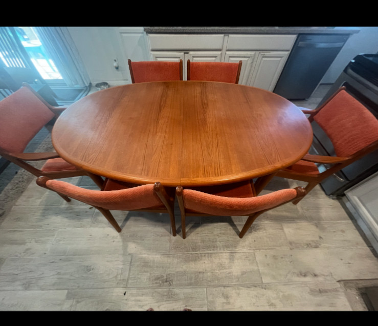 Mid-Century Modern Danish Teak Table and Chairs