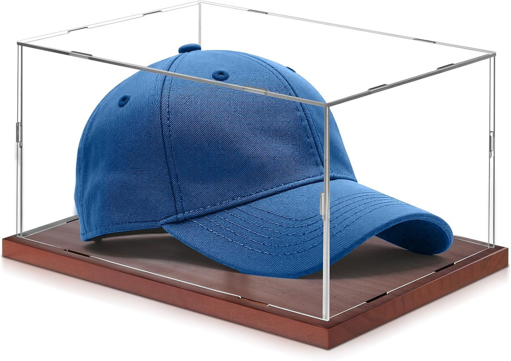 Hat Display Case, Acrylic Baseball Cap Display Box, UV Fade Protection, Solid
