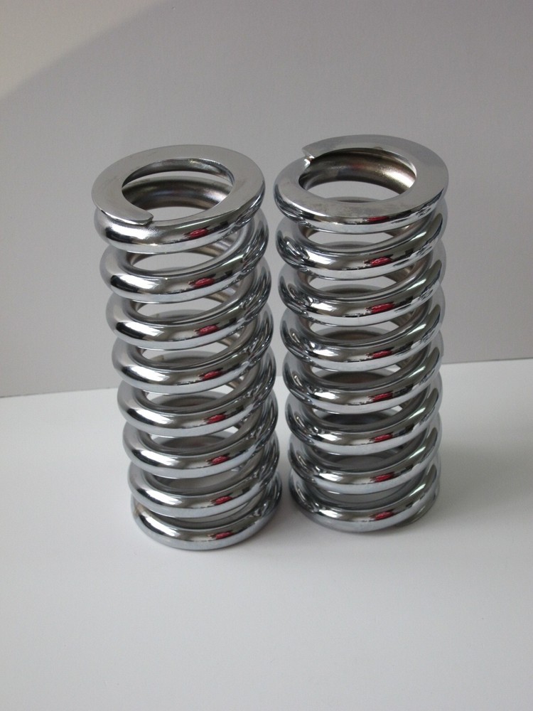 Lowrider Hydraulics chrome precut mini coils, 2 flat edges, 6.5" high, classic