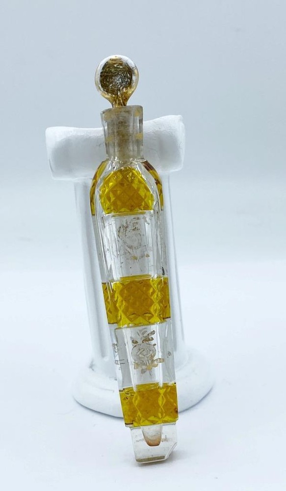 Antique Lachrymatory Tear Catcher/Lay Down Bottle 4 3/4"