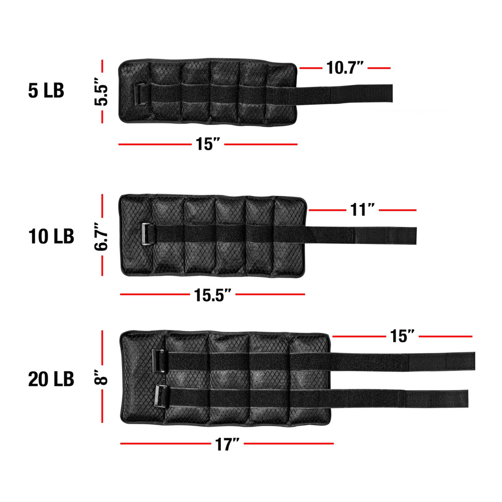 10 lbs Adjustable Arm Leg Weights Wrist Ankle Exercise Gym Workout Training
