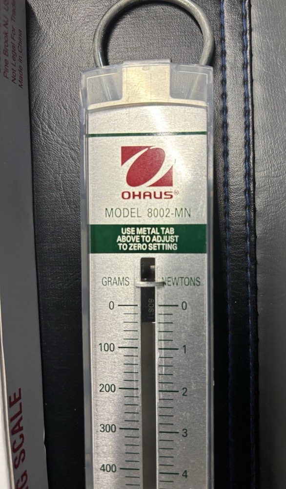 Ohaus Spring Scale 8002-MN 500grams/ 5 NEWTONS
