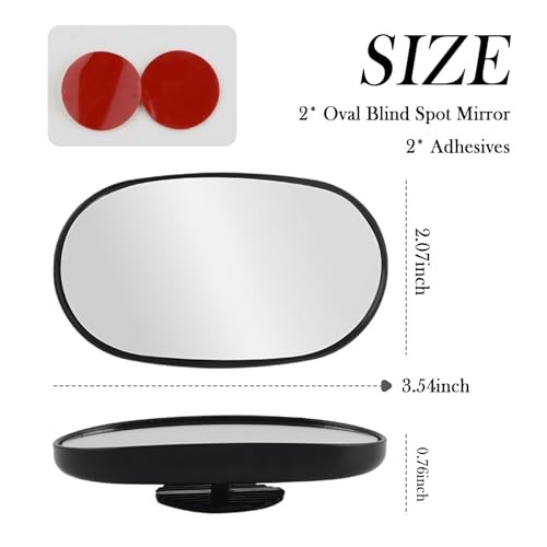 2PCS HD Blind Spot Mirror,360° Adjustable Side Mirrors Blindspot for Expanding