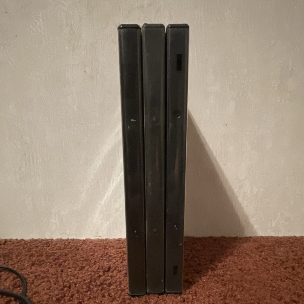 Set of 3 Black Plastic Standard DVD Cases Random (Used)