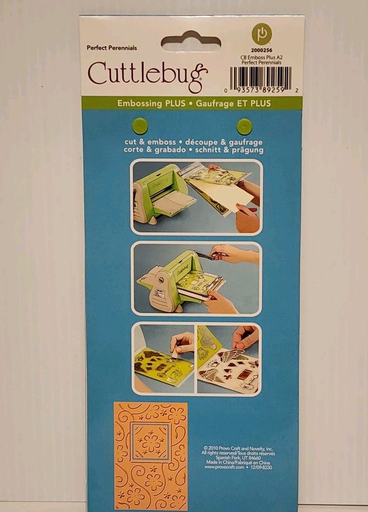 Cuttlebug Embossing Folder Embossing Plus Cut & Emboss PERFECT PERENNIALS